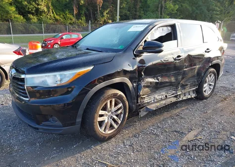 2015 Toyota Highlander Le z USA, uszkodzony, nr VIN 5TDZARFH5FS011698